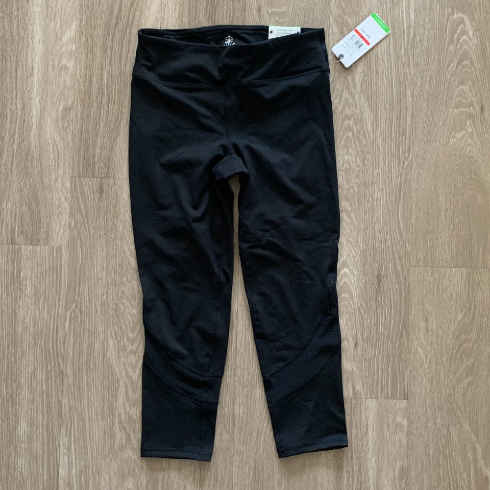 GAIAM Om Mesh Yoga Capri - Black, Size S (Brand New!)
